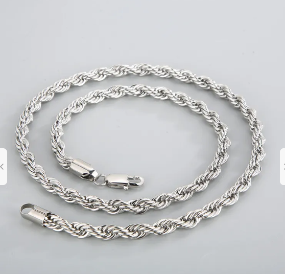 UNISEX GOLD AND SILVER STAINELESS STEEL ROPEVNECKLACE